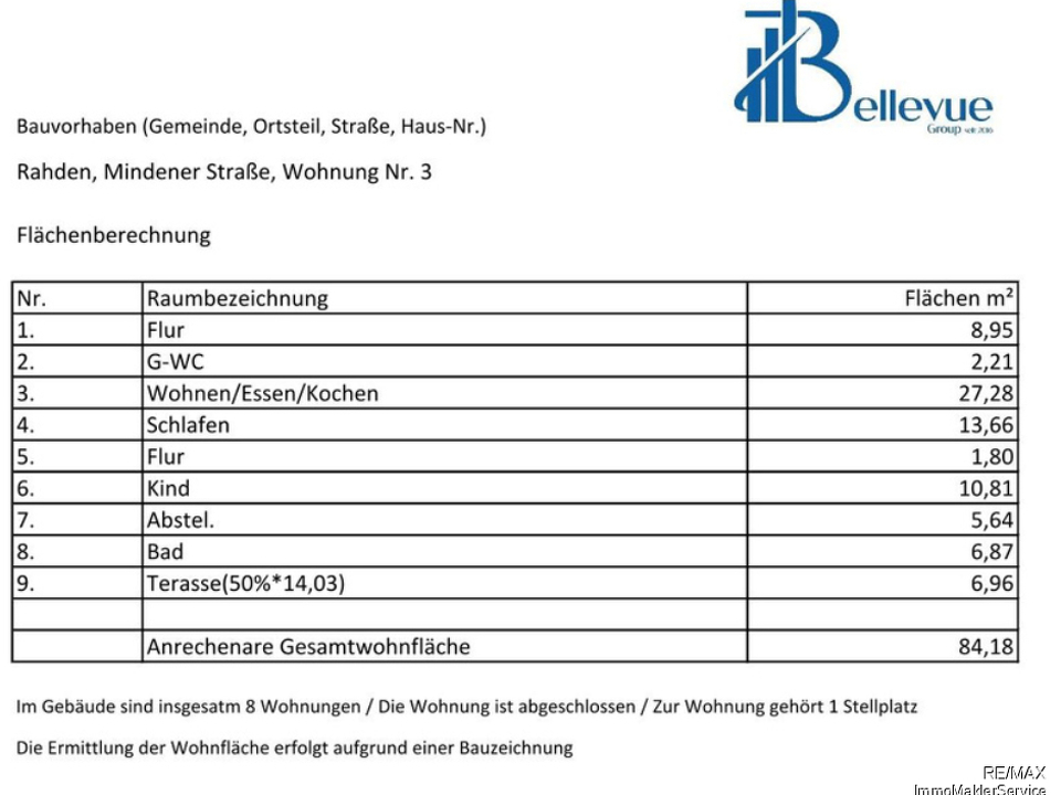 Aufteilung Wohnung 3