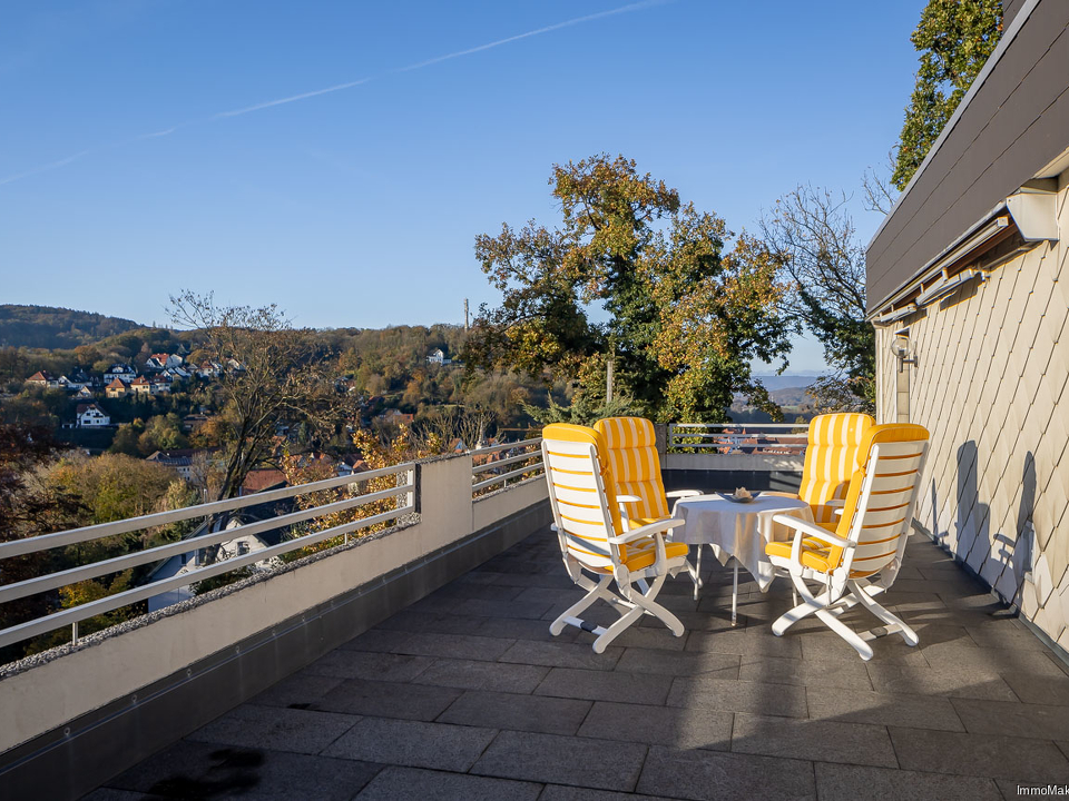 Die Dachterrasse zum Westen