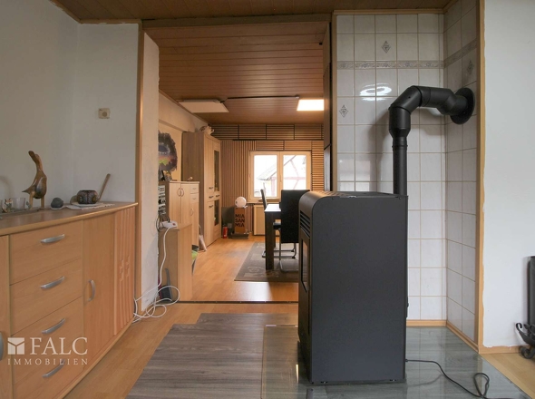 Pelletofen Obergeschoss