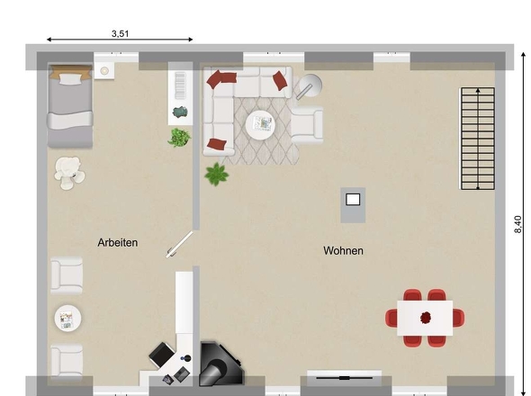 Grundriss DG - Wohnbereich 2