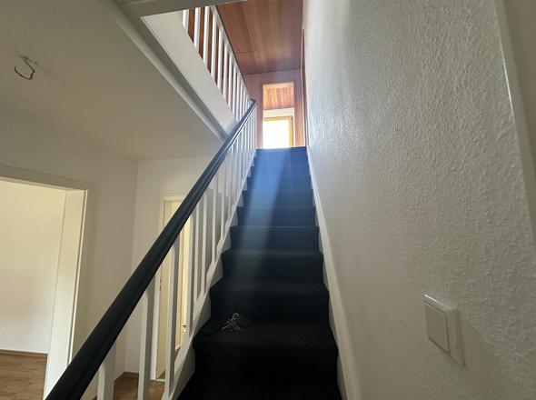 Treppe in das Obergeschoss