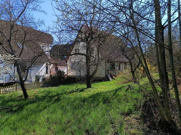 Blick auf Bestand und Nachbarhaus