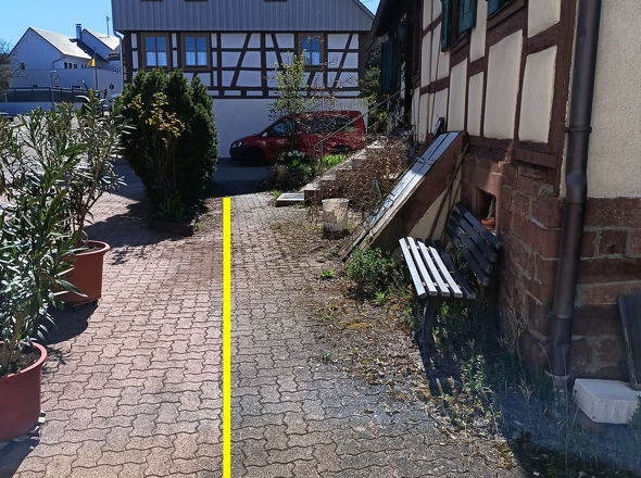 Grenzverlauf Fußweg