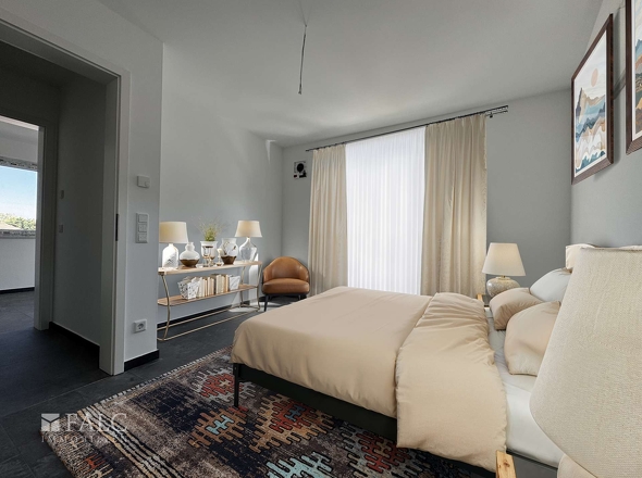 Schlafzimmer möbliert
