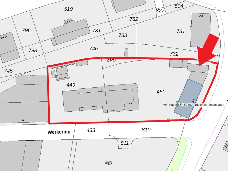 Flurkarte, Verkaufsgrundstück