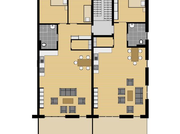 Grundriss Wohnung Nr. 1, 3, 7, 8