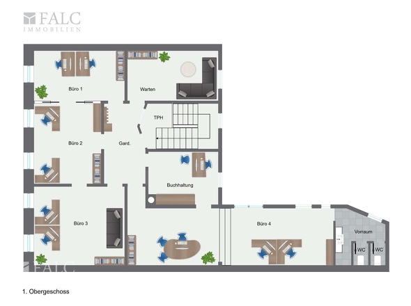 Vorderhaus 1OG - Büroeinheit