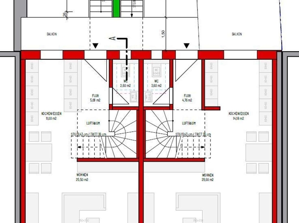 Bauantrag Vorderhaus 2.OG