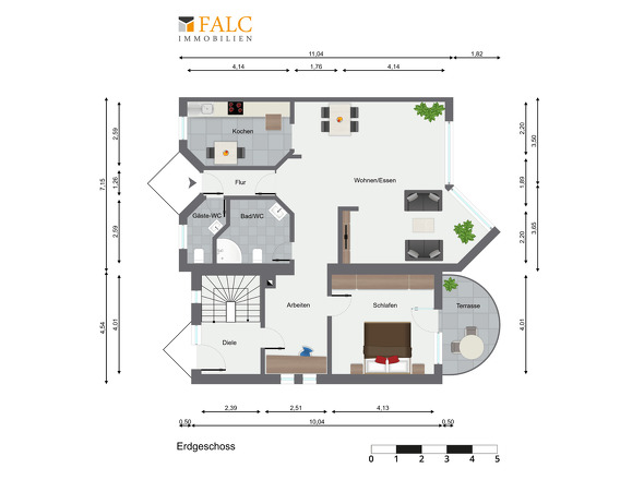 Grundrissbeispiel Erdgeschoss