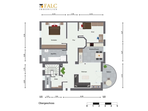 Grundrissbeispiel Obergeschoss