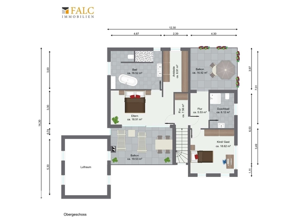 Grundriss Obergeschoss