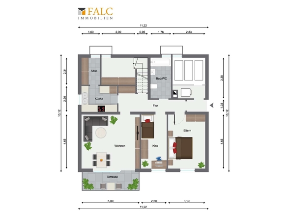 Grundriss Wohnung Erdgeschoss