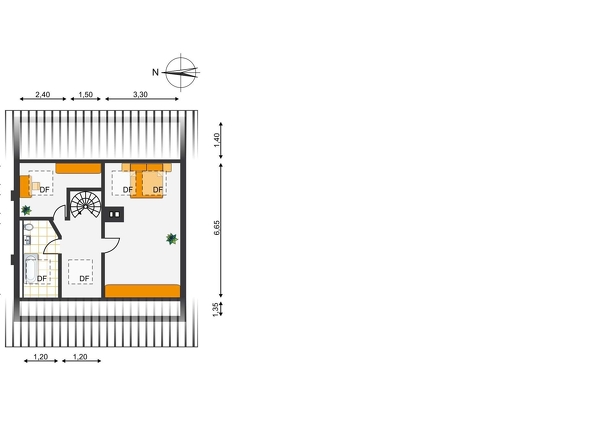 Dachgeschoss Ferienwohnung