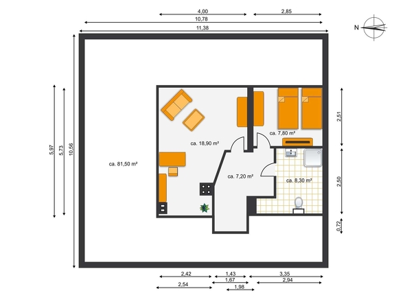 Dachgeschoss Hauptwohnung