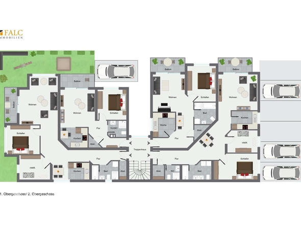 Grundriss Wohnhaus 1. & 2. OG