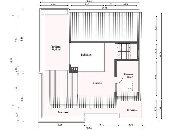 Grundriss Spitzboden