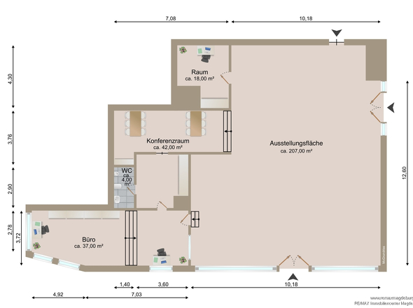 Grundriss Teilfläche