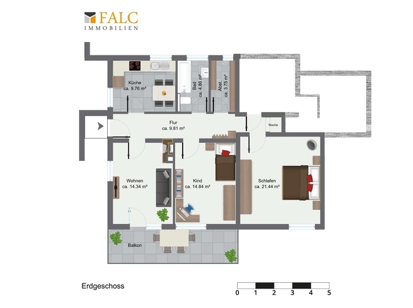 Grundriss optional m/ Kinderz.