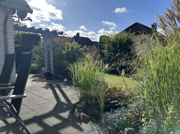 Schön angelegter Garten