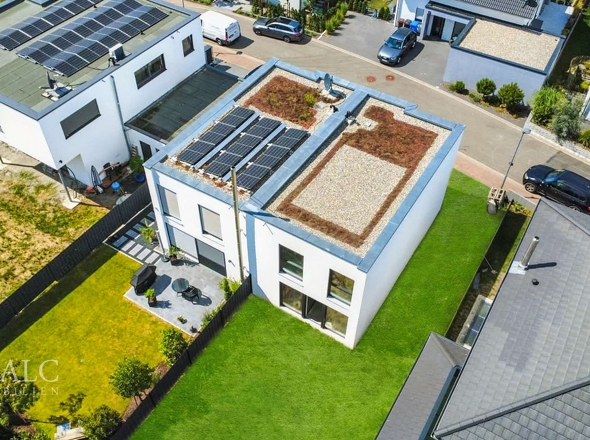 Flachdach für Solarpaneele