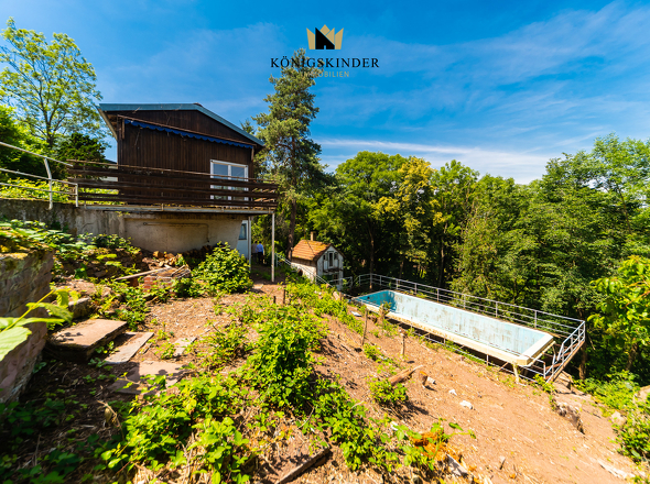 Haus, Poolhaus und Schwimmingpool