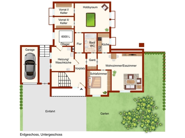 Erdgeschoss - Untergeschoss