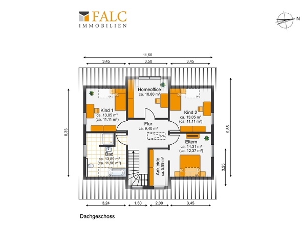Grundriss Dachgeschoss