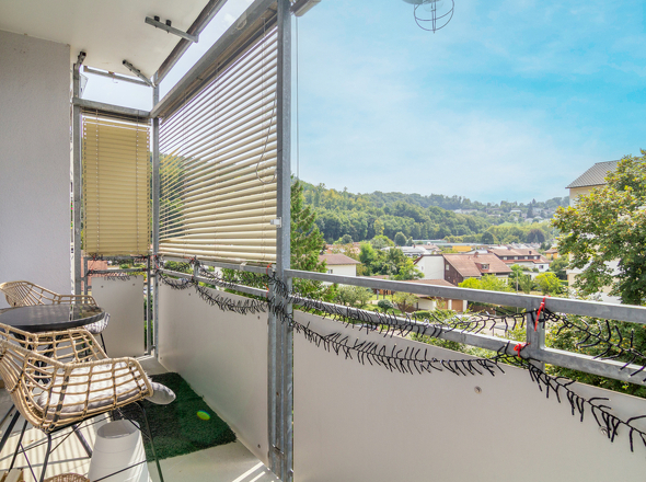 Sonnenbestrahlter Balkon