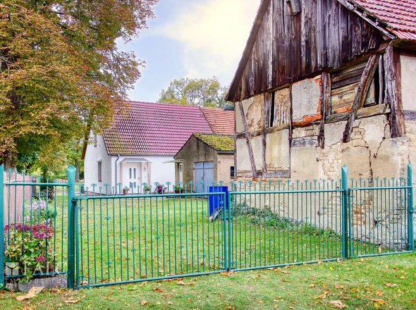 Blick auf das Grundstück