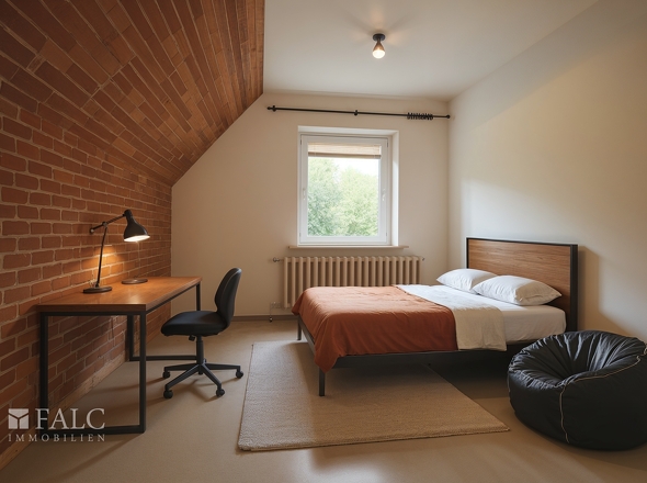 Kinderzimmer DG - Kinderzimmer, Industriell - (KI generiert)