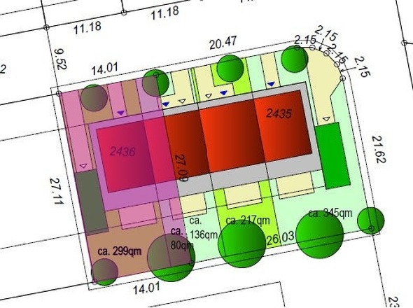 lila markiert städt. Grundstücke