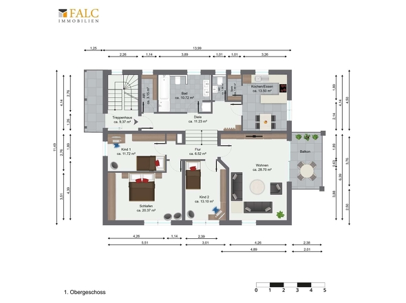 Durchdachter Grundriss