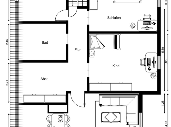 Dachgeschossgrundriss