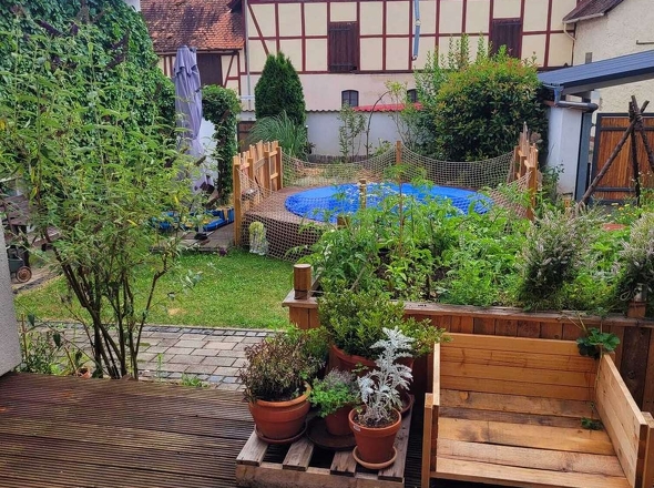 Ansicht Garten von Terrasse