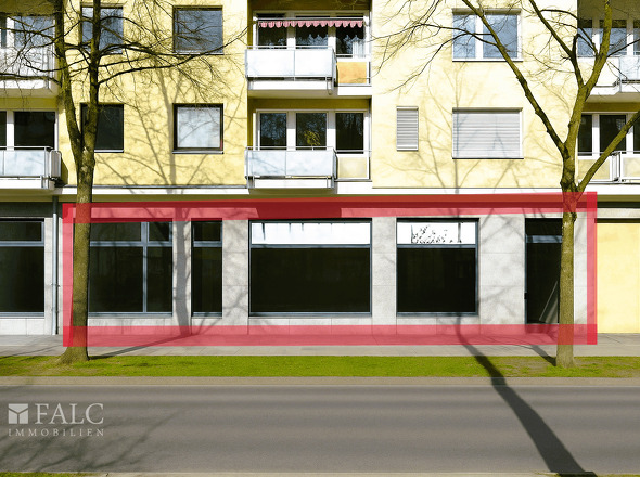 Ladenlokal groß frontal KI generiert