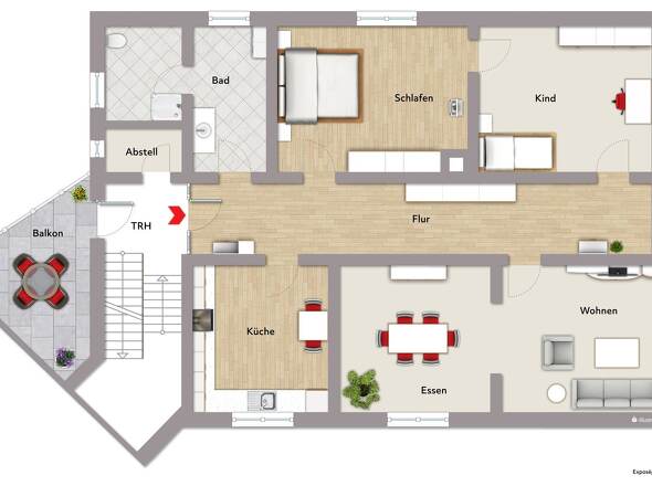 Obergeschoss Haupthaus