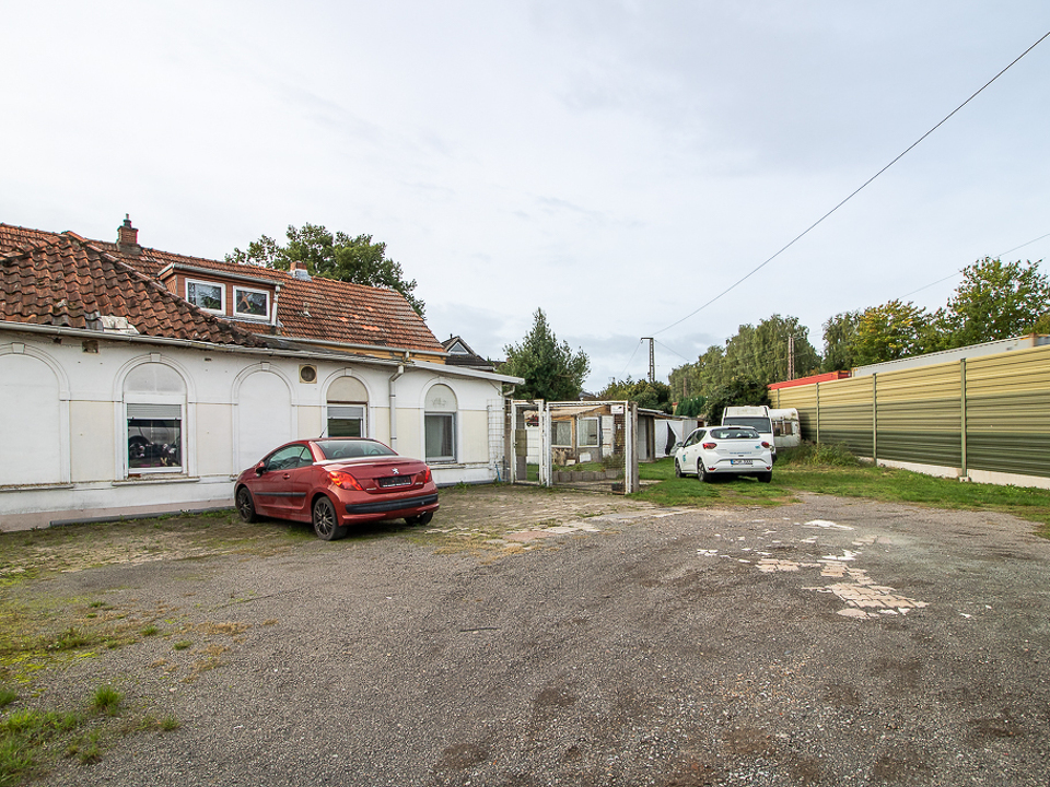 Blick vom Grundstück