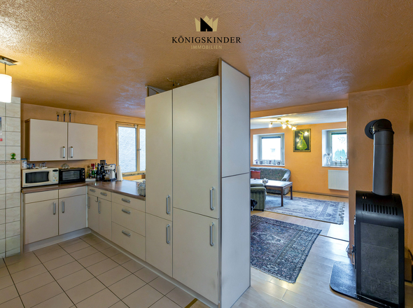 ...und von dort unmittelbar in den Wohnbereich...