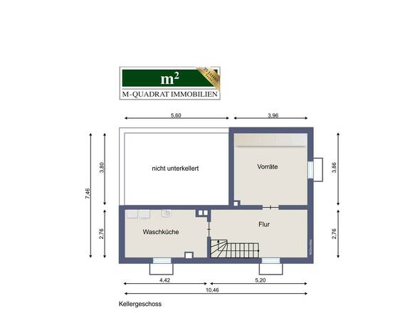 Grundriss Kellergeschoss optimiert u. bemaßt