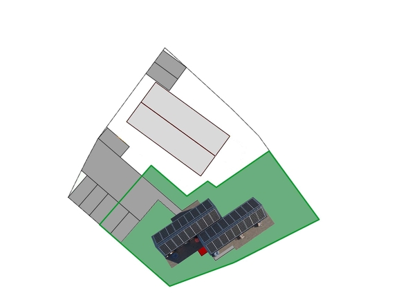 Lageplan mit Tiny House - Bebauungsbeispiel