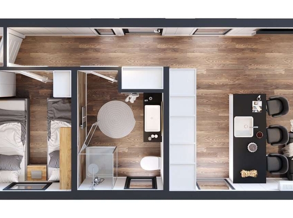 Beispielgrundriss Tiny House