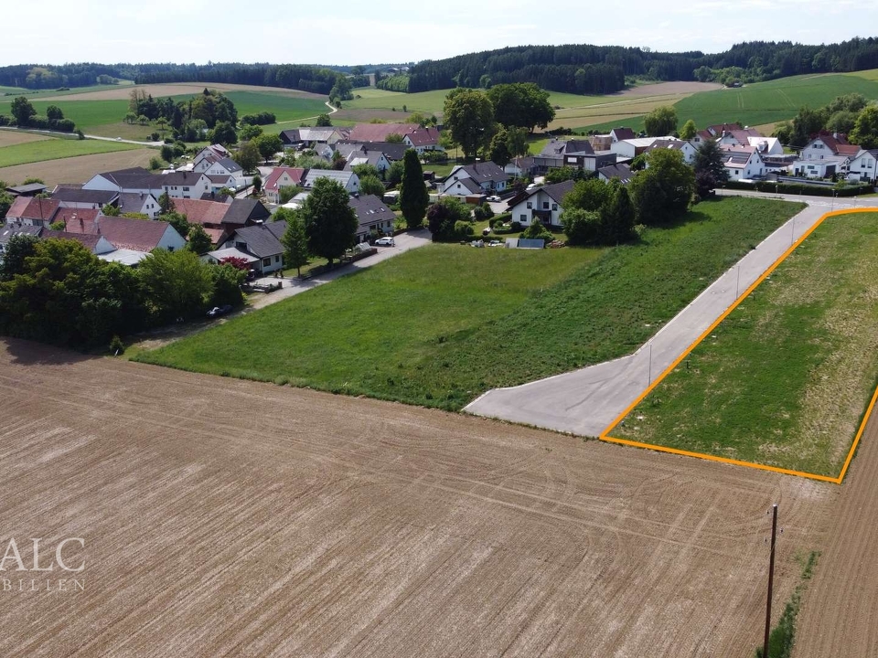 Grundstück mit Markierung