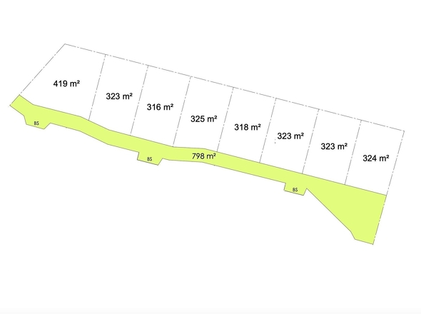 Lageplan mit Grundstücksgrößen