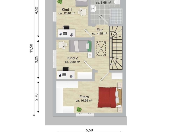 Grundrissbeispiel DHH OG