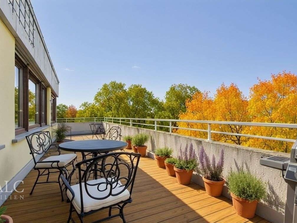 Große Dachterrasse ...