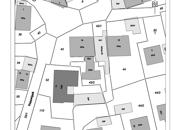 Lageplan Kappelgaß 16-2, 79585 Steinen OT Hägelberg, Flurstücknummer 43 2
