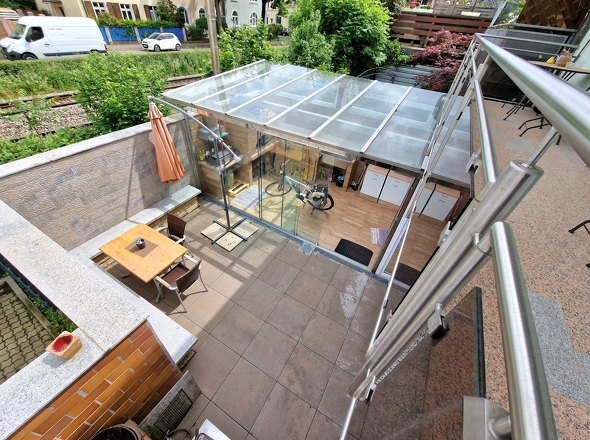 Wintergarten vom Balkon