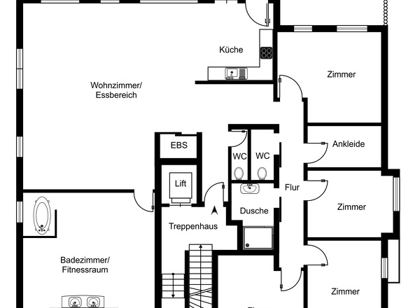 Grundriss ist nicht maßstabsgetreu