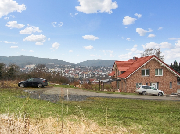 Aussicht vom Grundstück