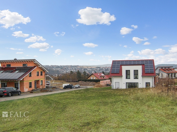 Aussicht vom Grundstück